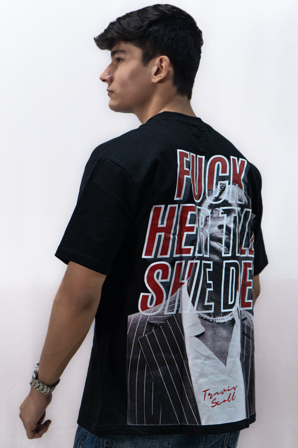 Black Travis Scott Oversized Tee