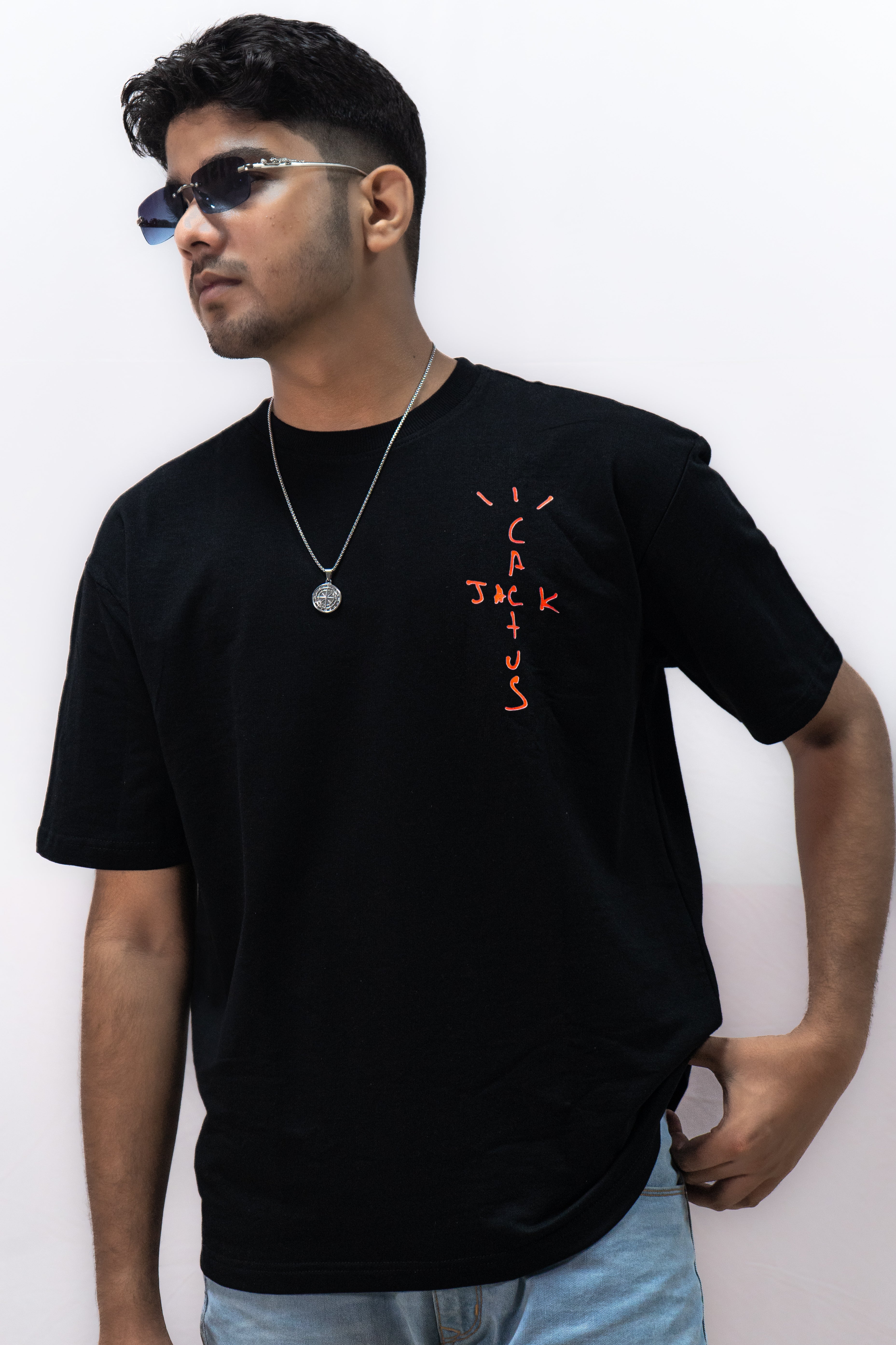 Black Travis Scott Oversized Tee