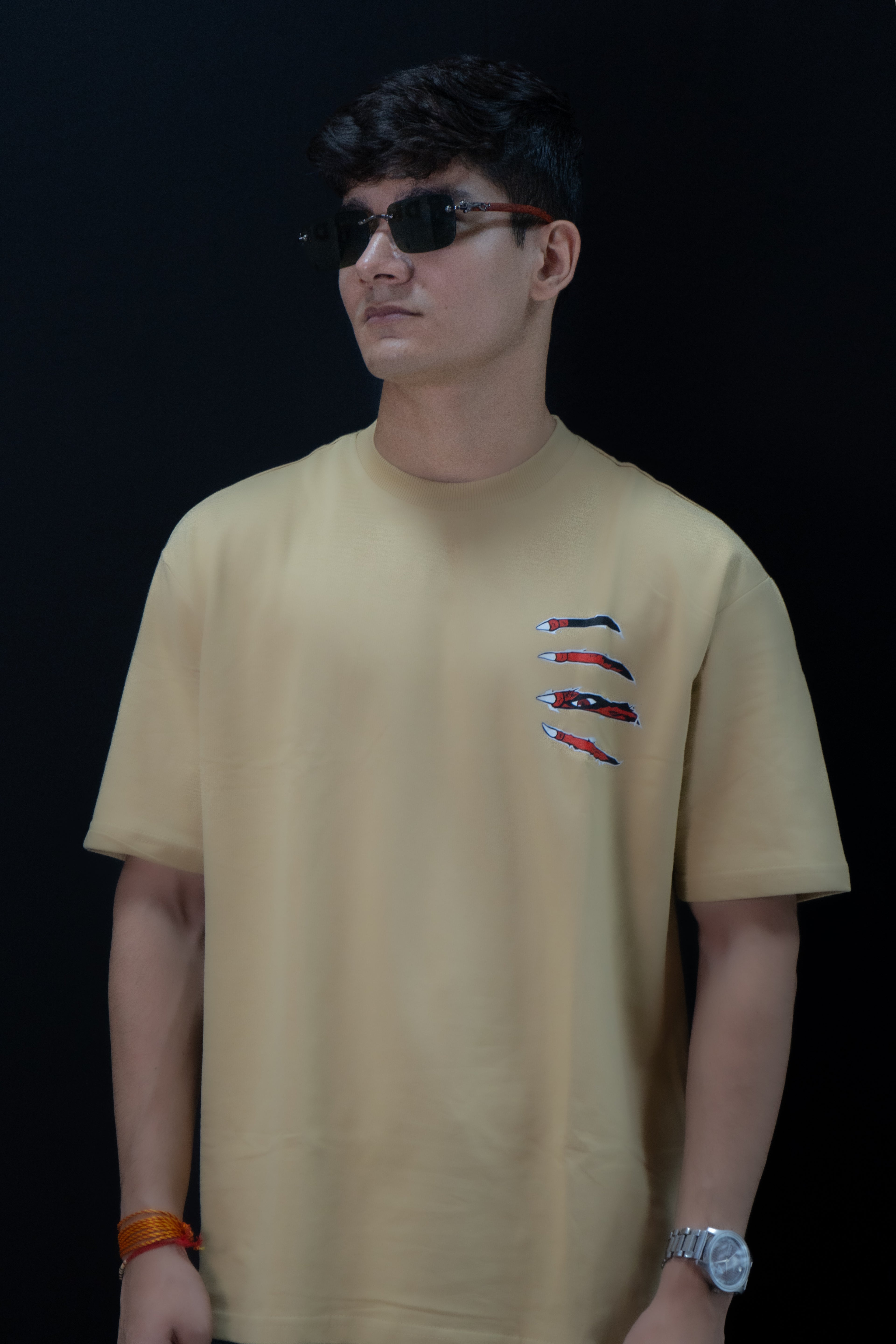 Dattebayo Beige Oversized Tee