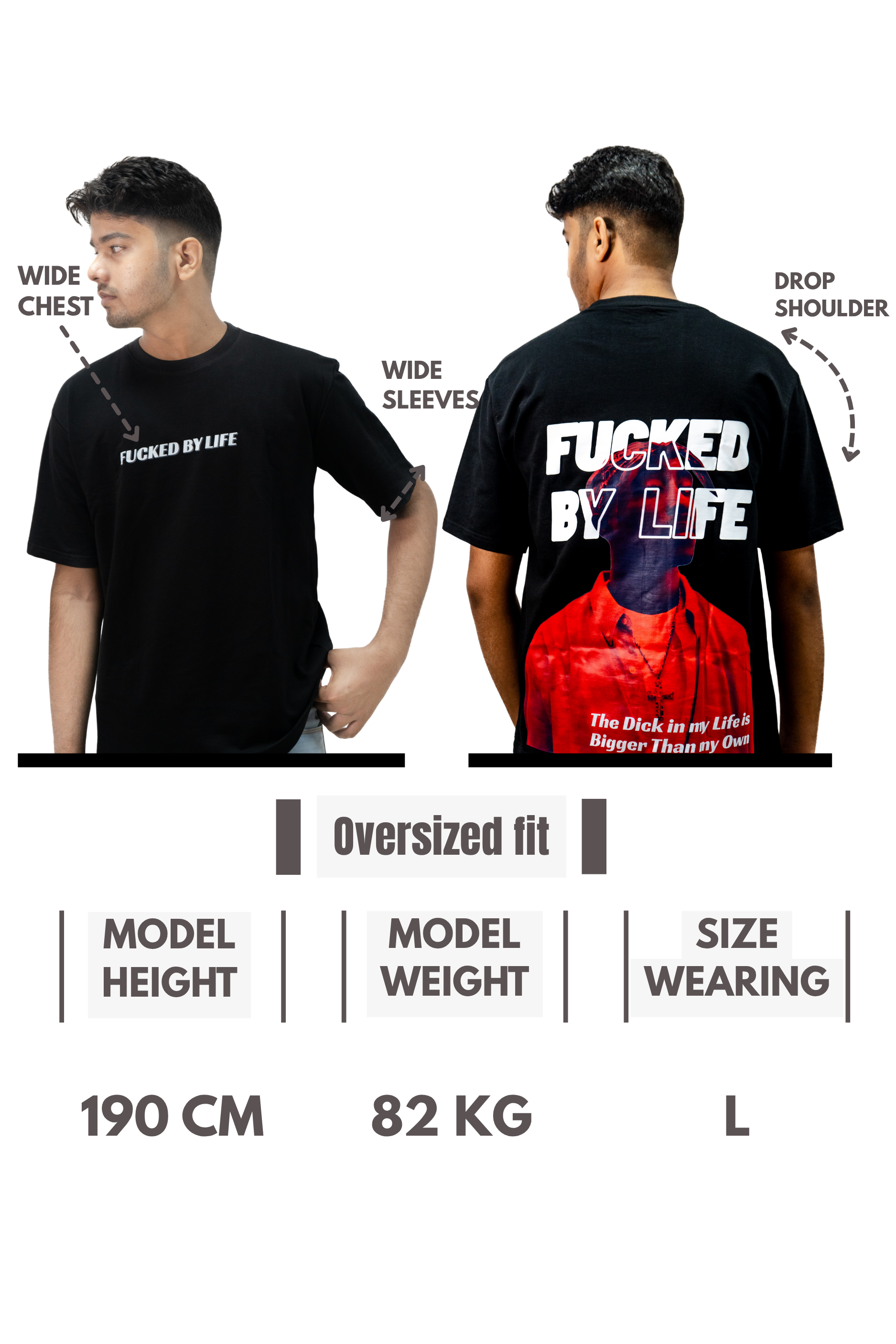 Black Tupac Oversized Tee