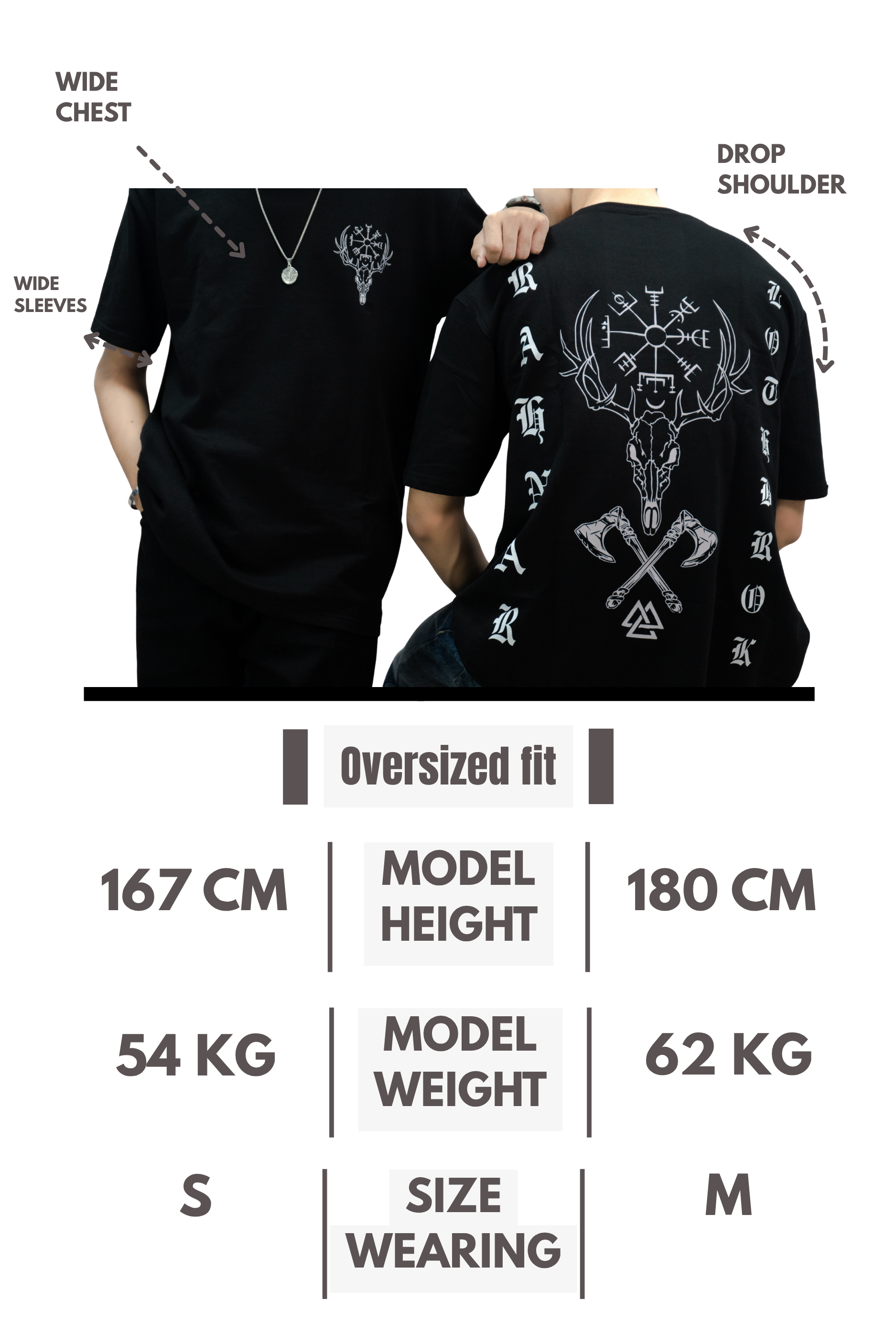 Ragnar Lothbrok Black Oversized Tee