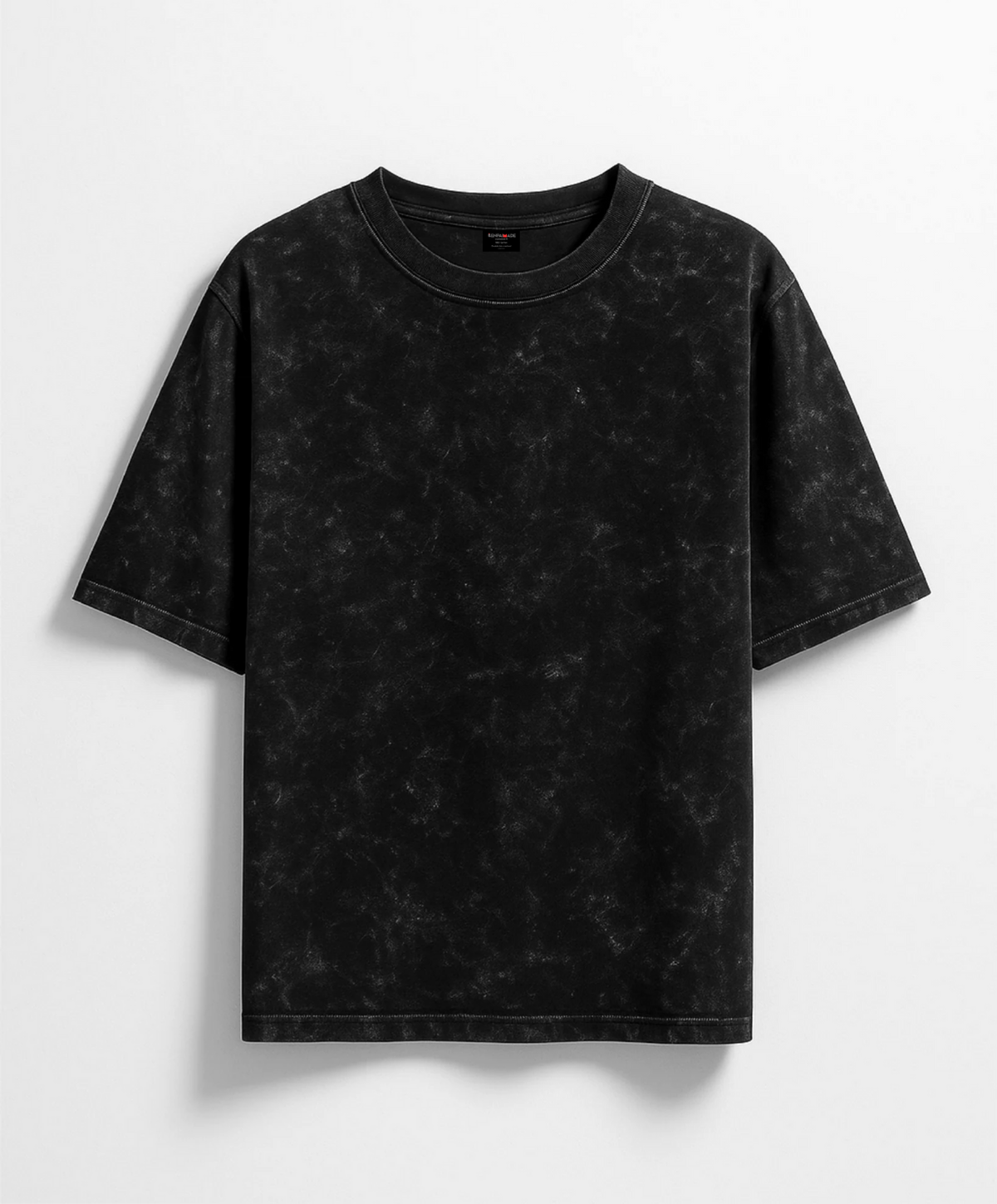 Black Oversized Acid Washed Tee
